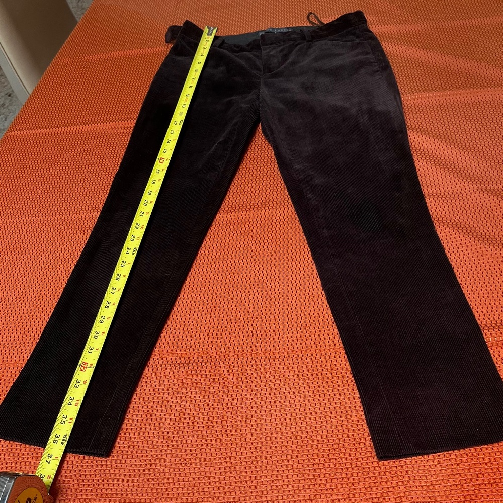 Ralph Lauren Womens Pants Brown Size 2 Corduroy Straight Legs Cotton Blend